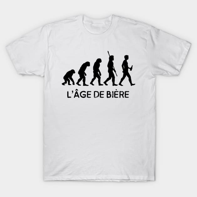 French Darwin evolution beer T-Shirt by Mr Youpla